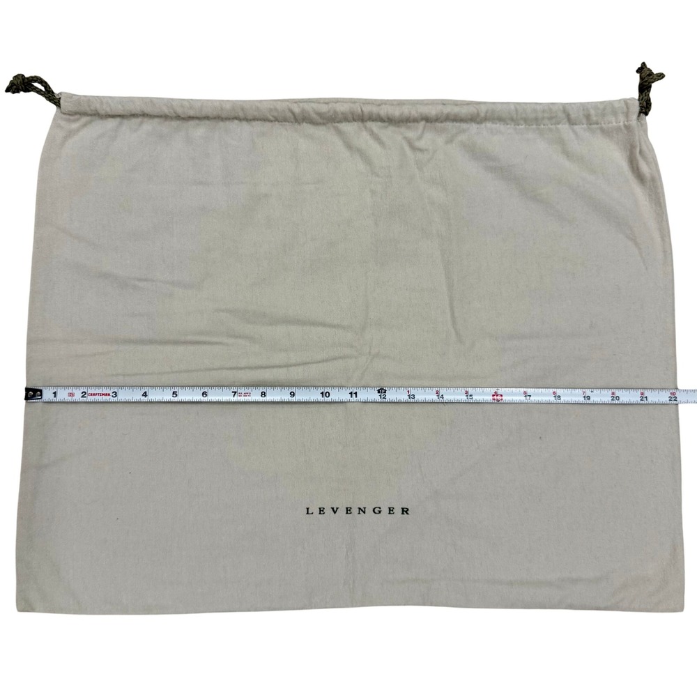 Levenger Beige Drawstring Dust Bag Storage Bag 22 x 17 Cotton